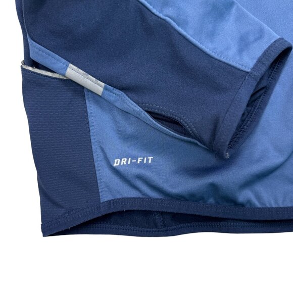 Nike Dri‑FIT Full‑Zip Running Jacket Men’s L Blue/Navy Waffle Lining Reflective - Picture 5 of 10
